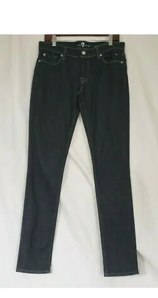 7 For All Mankind Roxanne Skinny Jeans 29 X 33 - Picture 2 of 6